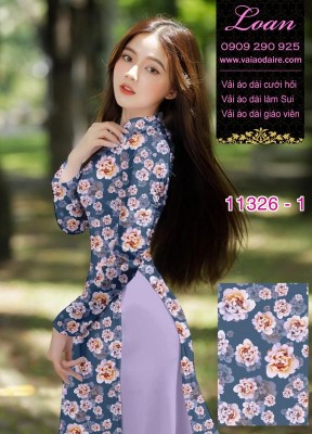 Vải áo dài hoa nguyên áo-DT 11326