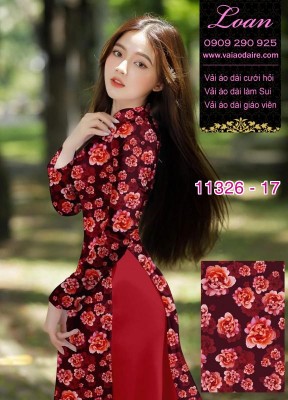 Vải áo dài hoa nguyên áo-12008