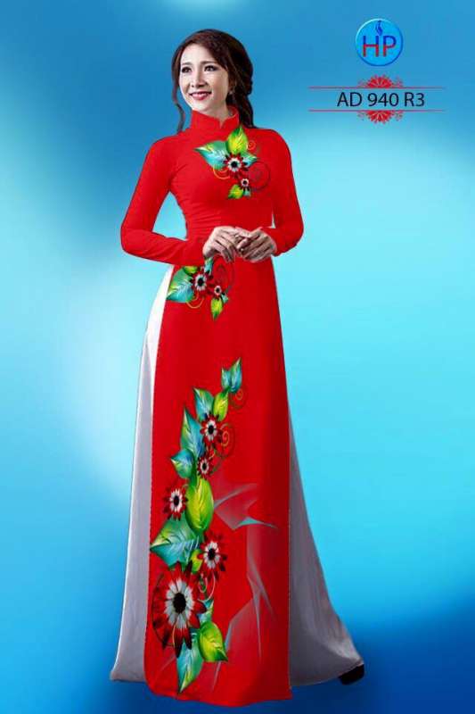 Vải áo dài hoa chạy dọc