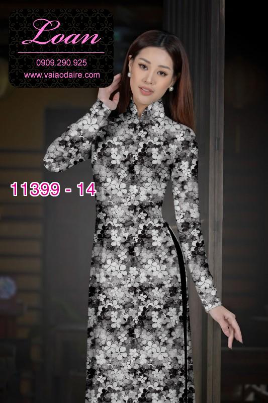 Vải áo dài hoa nguyên áo
