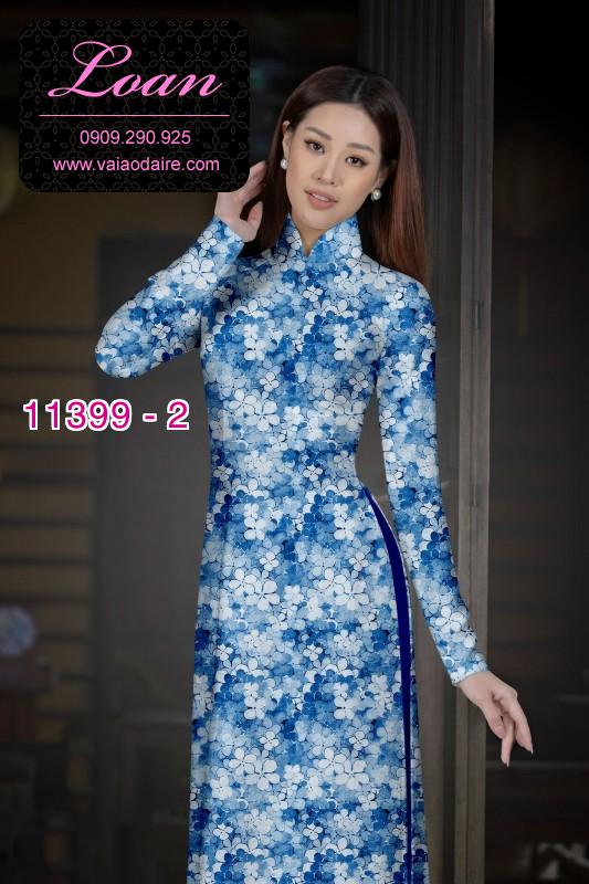 Vải áo dài hoa nguyên áo