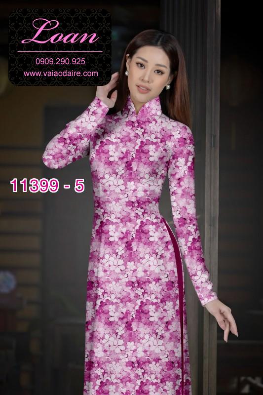 Vải áo dài hoa nguyên áo