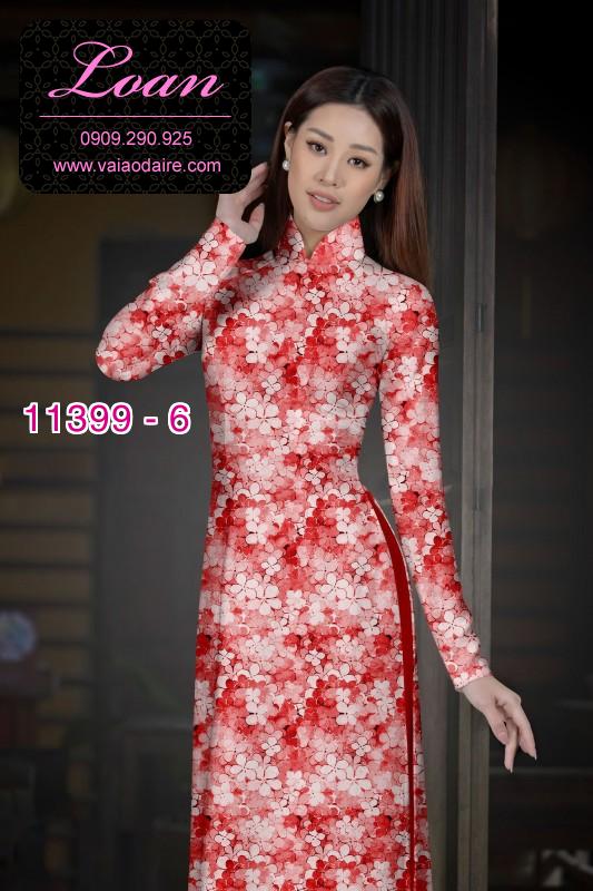 Vải áo dài hoa nguyên áo
