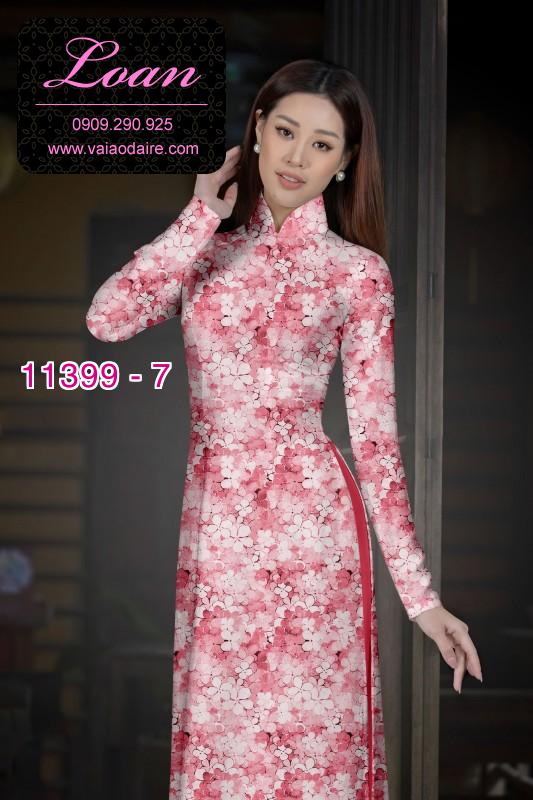 Vải áo dài hoa nguyên áo