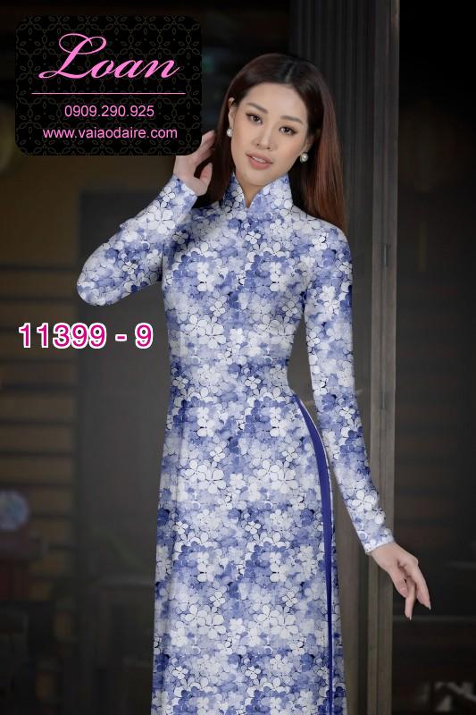 Vải áo dài hoa nguyên áo