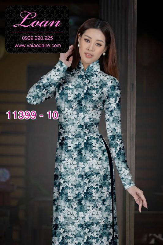 Vải áo dài hoa nguyên áo