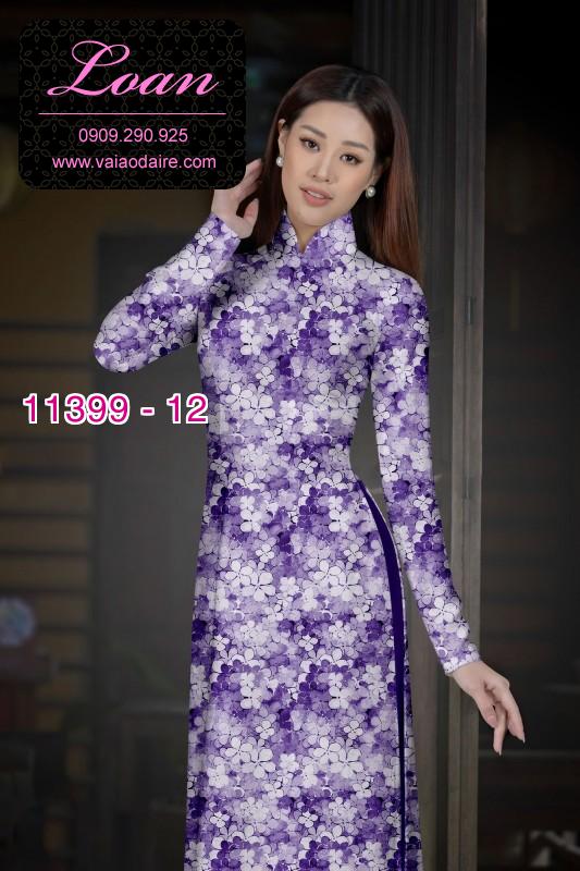 Vải áo dài hoa nguyên áo