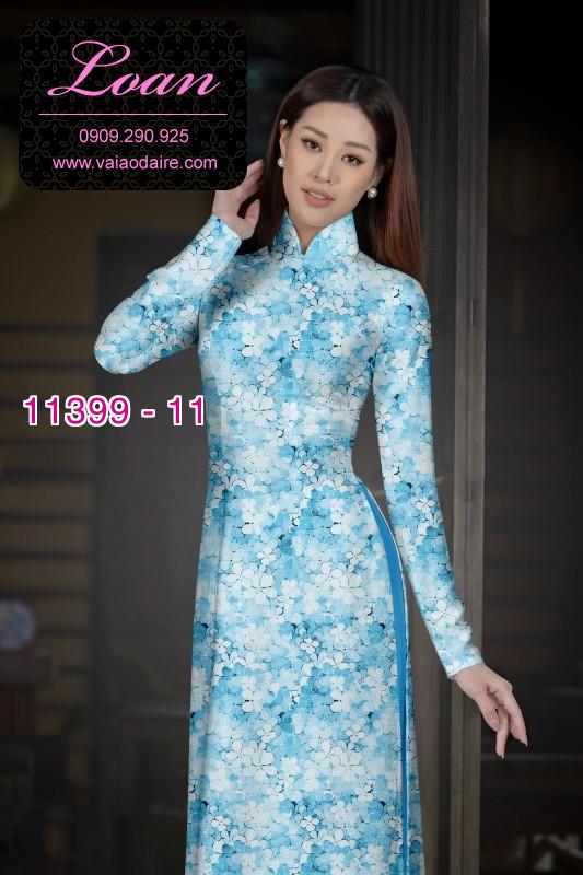 Vải áo dài hoa nguyên áo