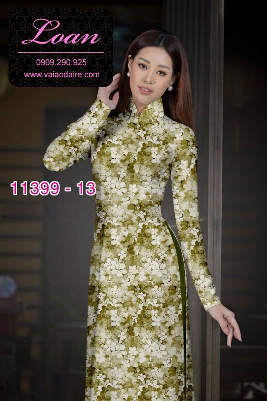 Vải áo dài hoa nguyên áo