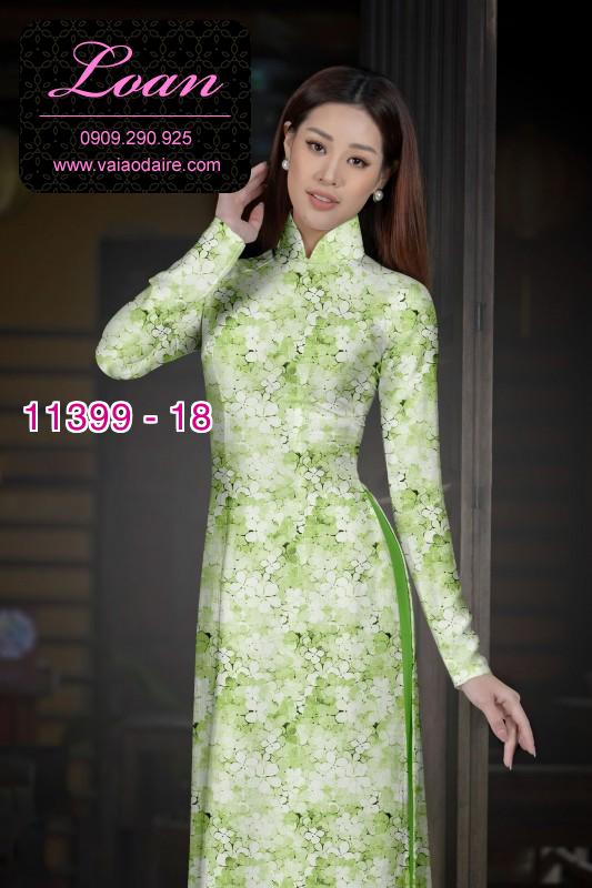 Vải áo dài hoa nguyên áo