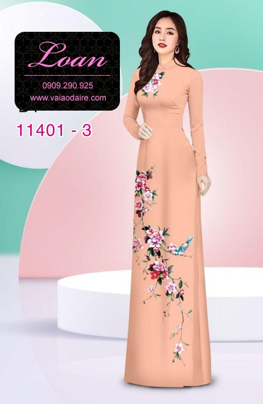 Vải áo dài hoa 3D Vải áo dài hoa 3D
