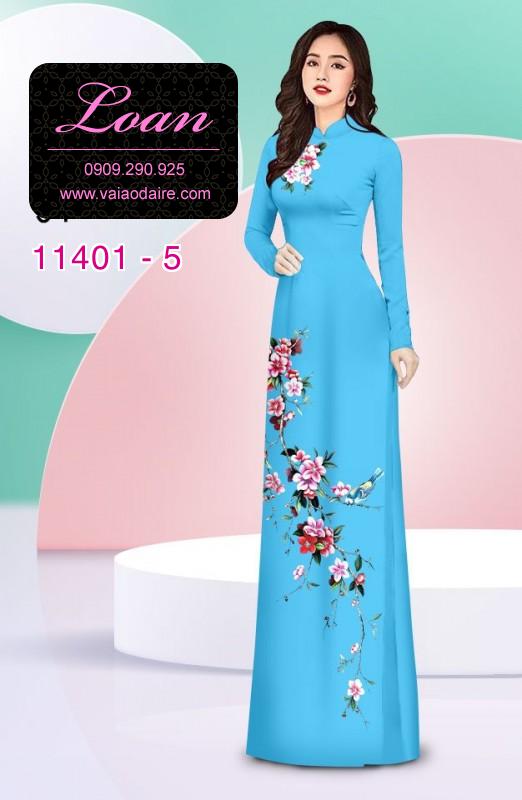 Vải áo dài hoa 3D Vải áo dài hoa 3D