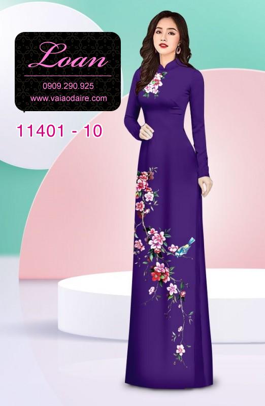 Vải áo dài hoa 3D Vải áo dài hoa 3D