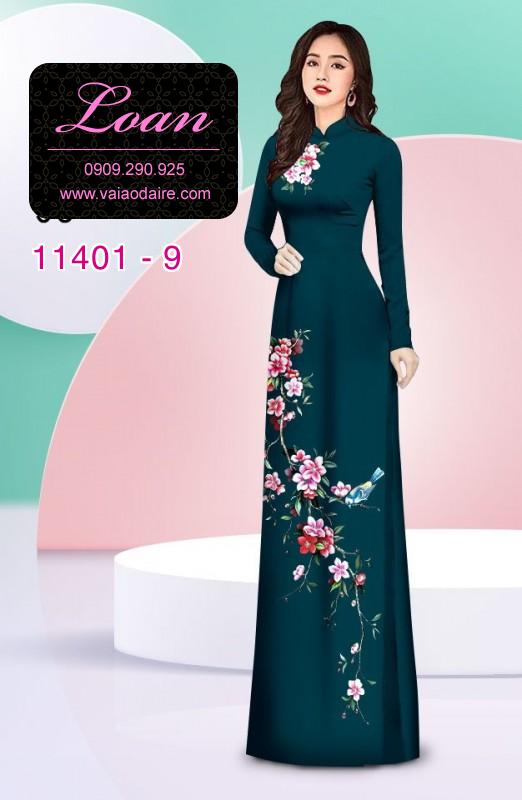 Vải áo dài hoa 3D Vải áo dài hoa 3D