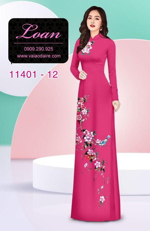 Vải áo dài hoa 3D Vải áo dài hoa 3D