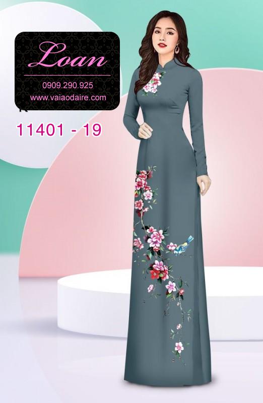 Vải áo dài hoa 3D Vải áo dài hoa 3D