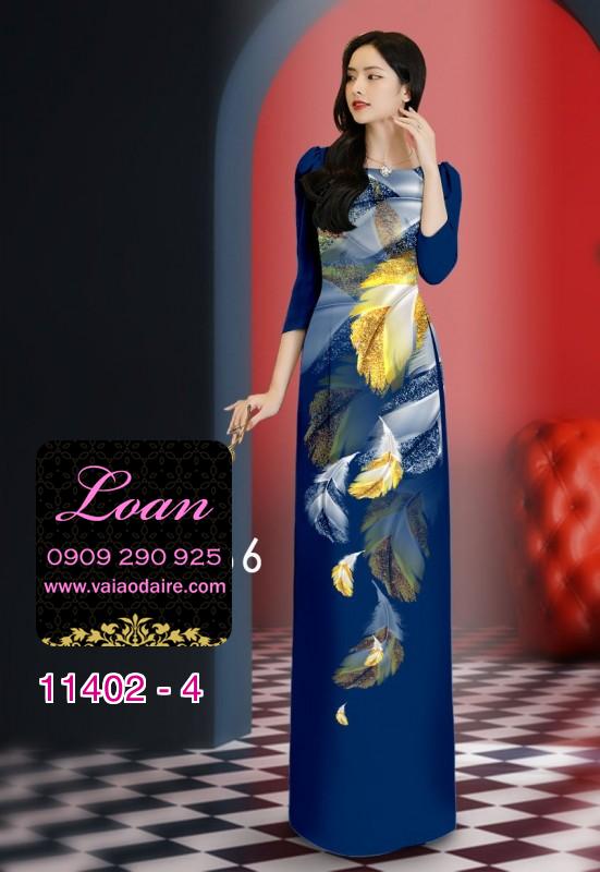 Vải áo dài hoa 3D