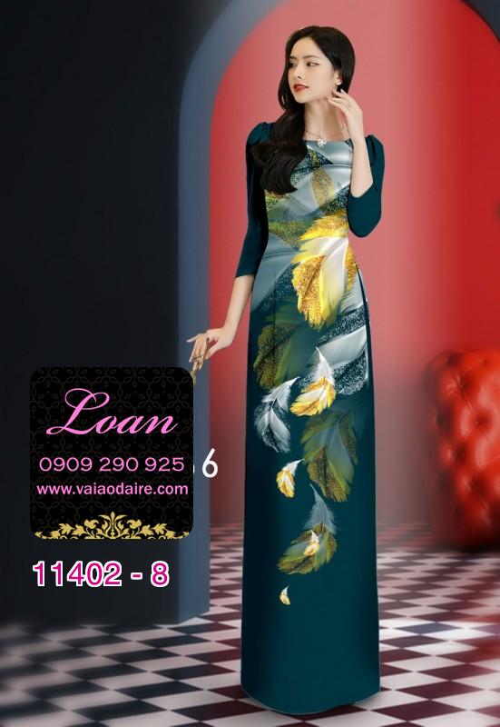 Vải áo dài hoa 3D
