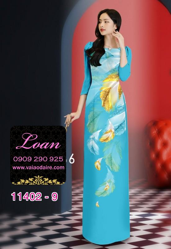 Vải áo dài hoa 3D