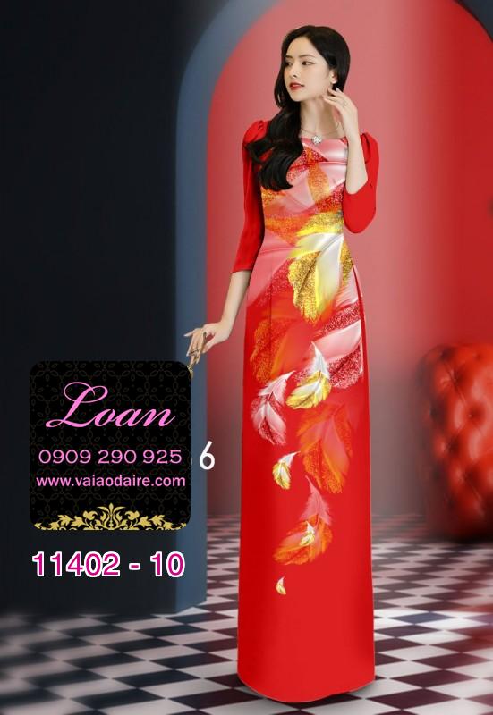 Vải áo dài hoa 3D