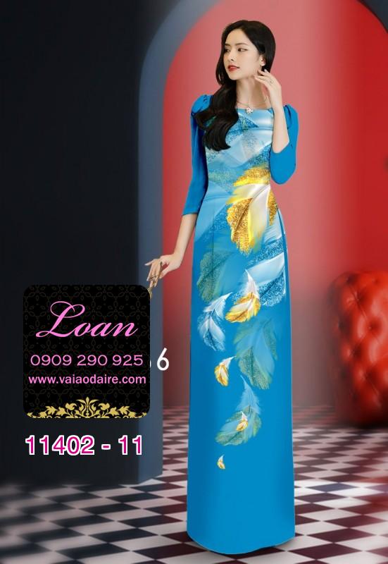 Vải áo dài hoa 3D