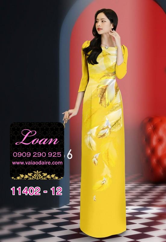 Vải áo dài hoa 3D