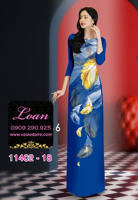 Vải áo dài hoa 3D