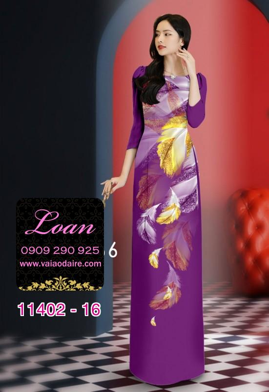 Vải áo dài hoa 3D