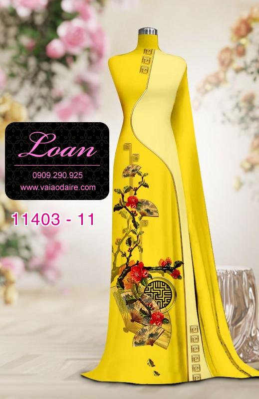 Vải áo dài hoa 3D