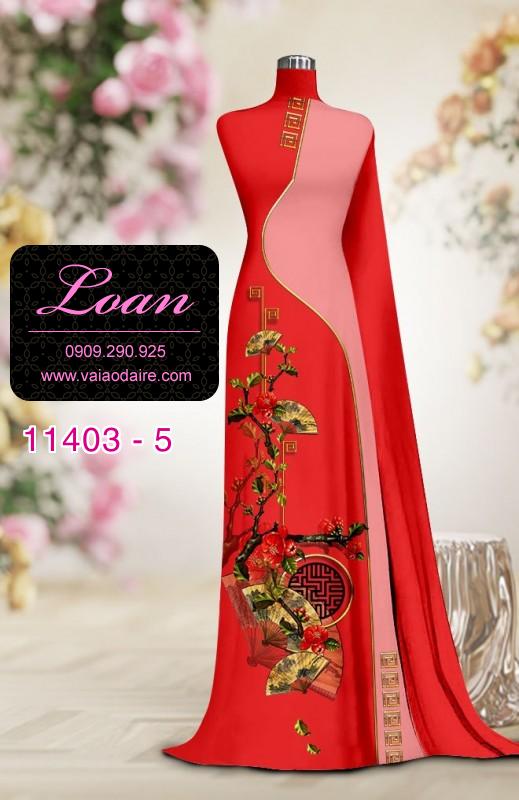 Vải áo dài hoa 3D