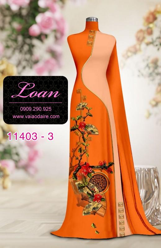 Vải áo dài hoa 3D