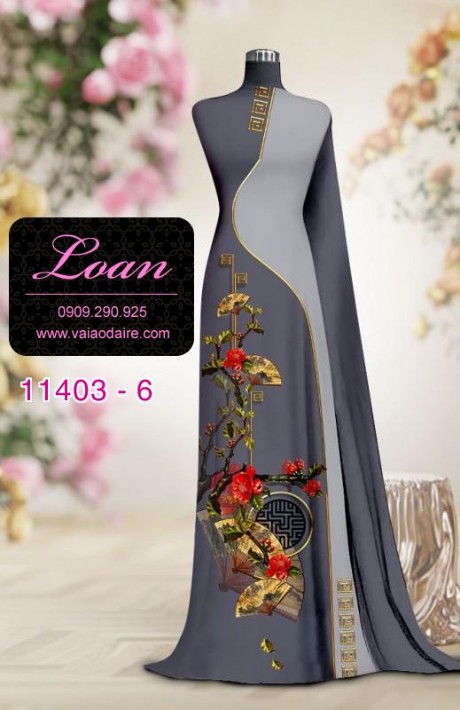 Vải áo dài hoa 3D