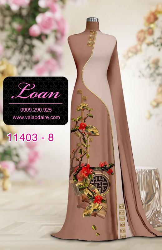 Vải áo dài hoa 3D