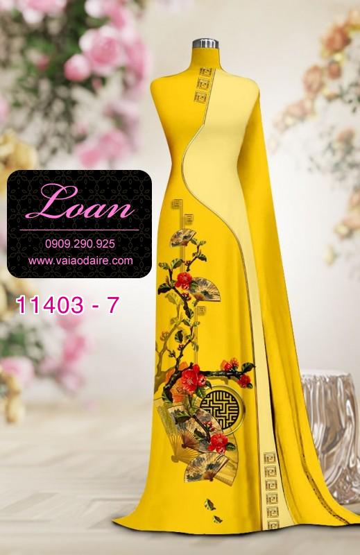 Vải áo dài hoa 3D