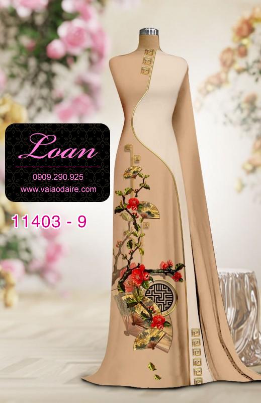 Vải áo dài hoa 3D