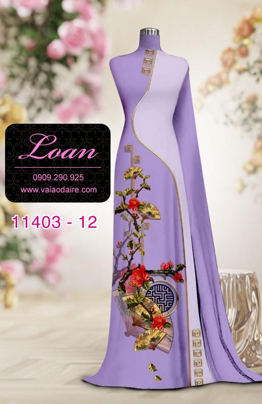 Vải áo dài hoa 3D