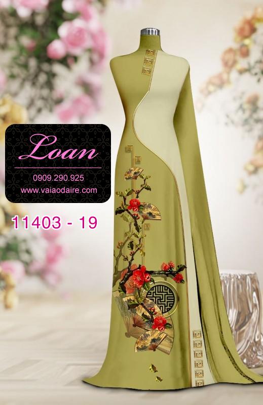 Vải áo dài hoa 3D