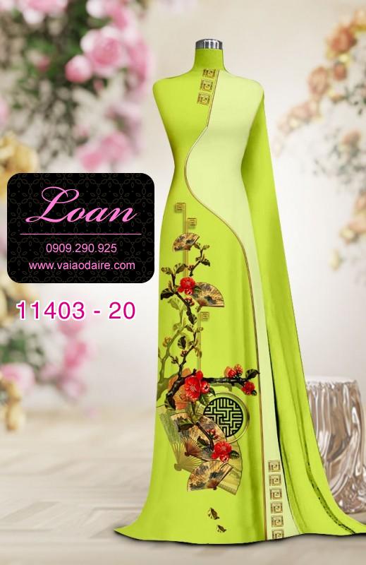 Vải áo dài hoa 3D