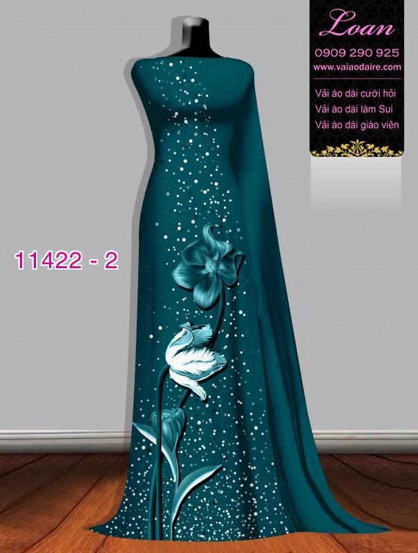 Vải áo dài hoa 3D