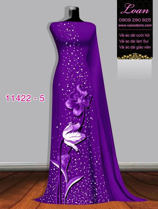 Vải áo dài hoa 3D