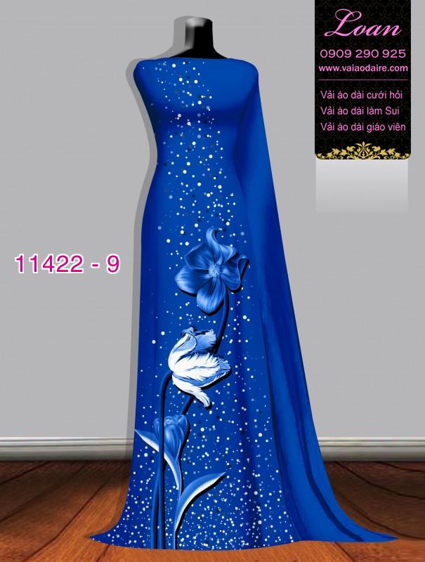 Vải áo dài hoa 3D