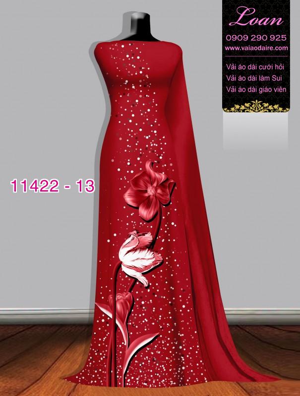 Vải áo dài hoa 3D