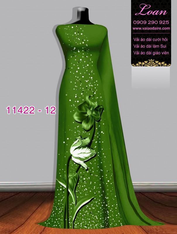Vải áo dài hoa 3D