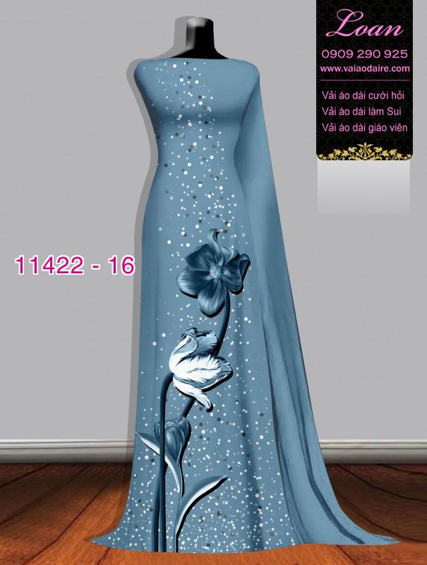 Vải áo dài hoa 3D