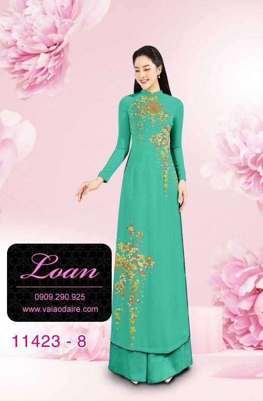 Vải áo dài hoa mai tết