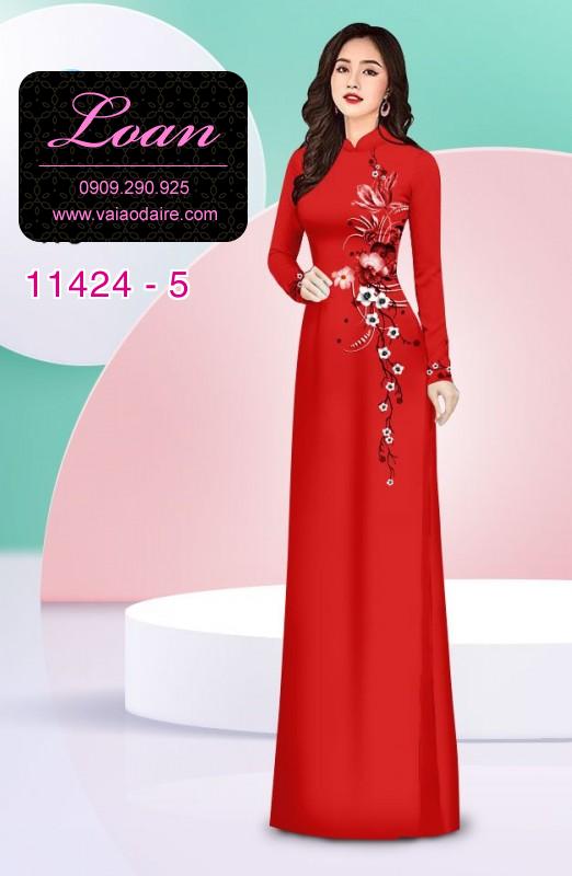 Vải áo dài hoa eo
