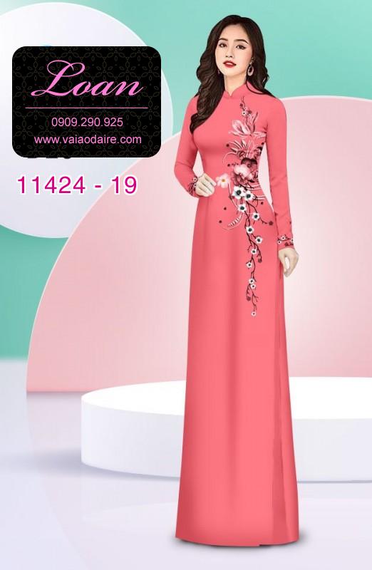 Vải áo dài hoa eo
