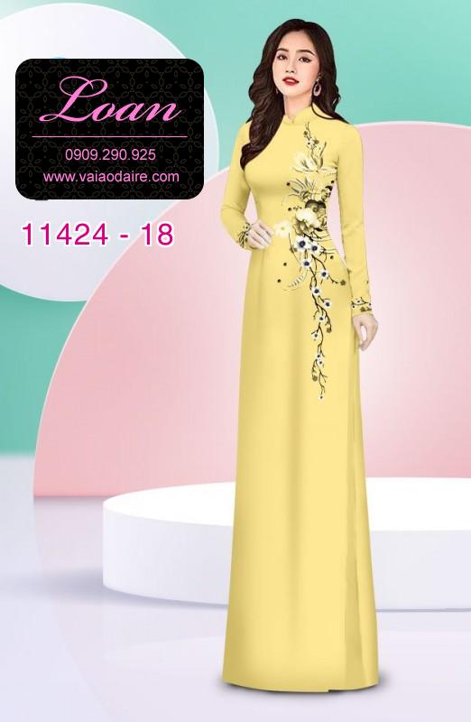 Vải áo dài hoa eo