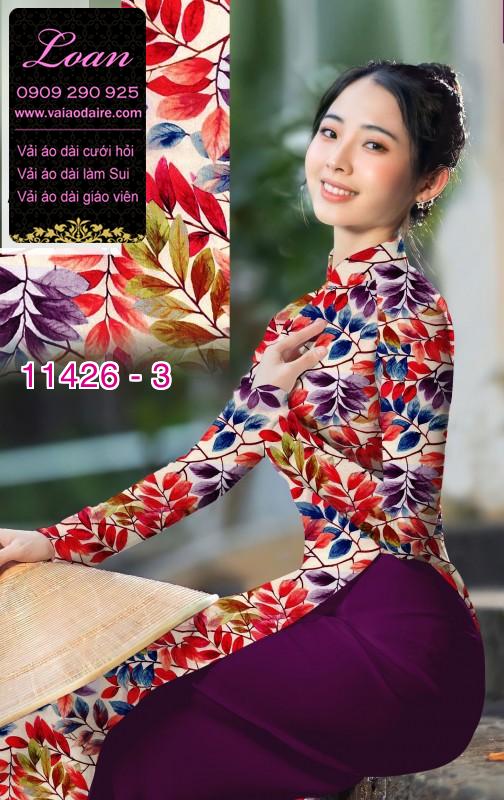 Vải áo dài hoa nguyên áo