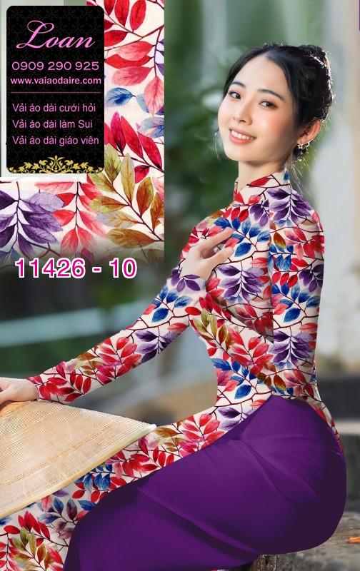 Vải áo dài hoa nguyên áo